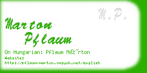 marton pflaum business card